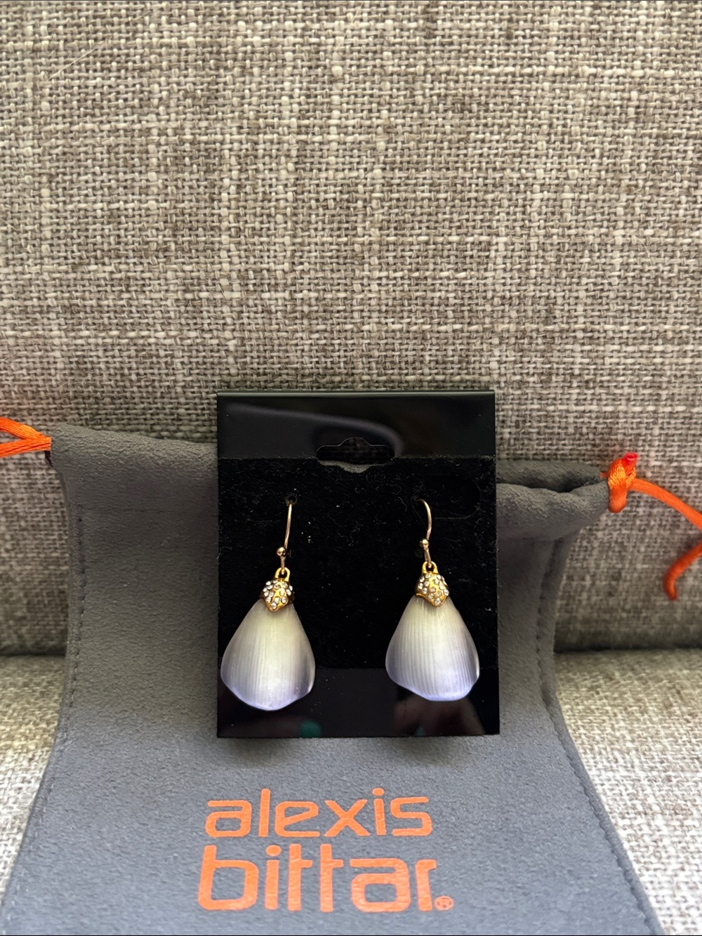 Alexis Bittar Ombre Silver Purple Petal drop earrings - Picture 2 of 7